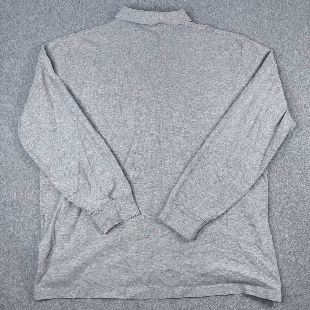 Polo Ralph Lauren Men's Size XL Long Sleeve‎ Classic Fit Polo Gray Black Pony